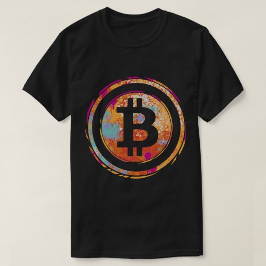 BITCOIN BTCコインホルダー暗号保有者ブロック Tシャツ (デザイン正面)