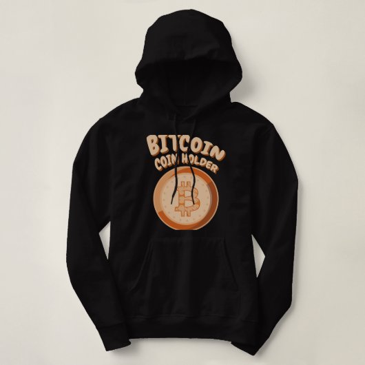 BITCOIN BTCコインホルダーCrypto Blockchain Co パーカ (デザイン正面)