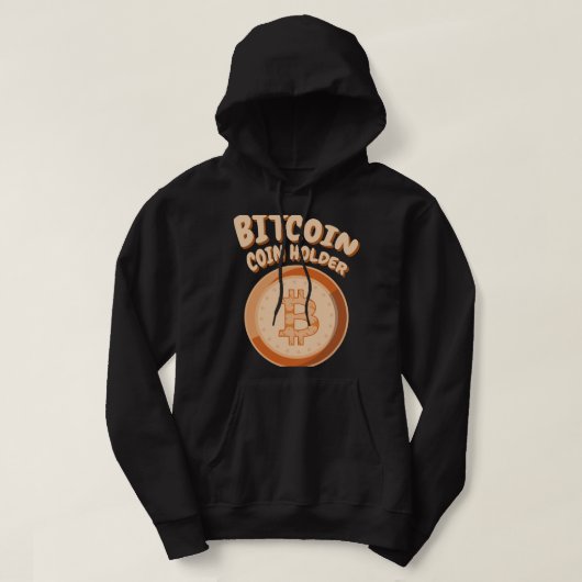 BITCOIN BTCコインホルダーCrypto Blockchain Co パーカ (デザイン正面)