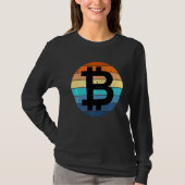Bitcoin Btcサンセット暗号ミームHodl暗号通貨 Tシャツ (正面)