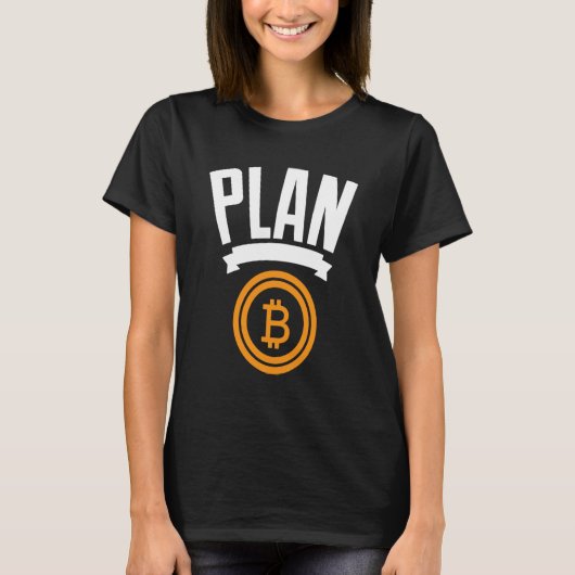Bitcoin BTCプランBヴィンテージ暗号通貨サトシ Tシャツ (正面)