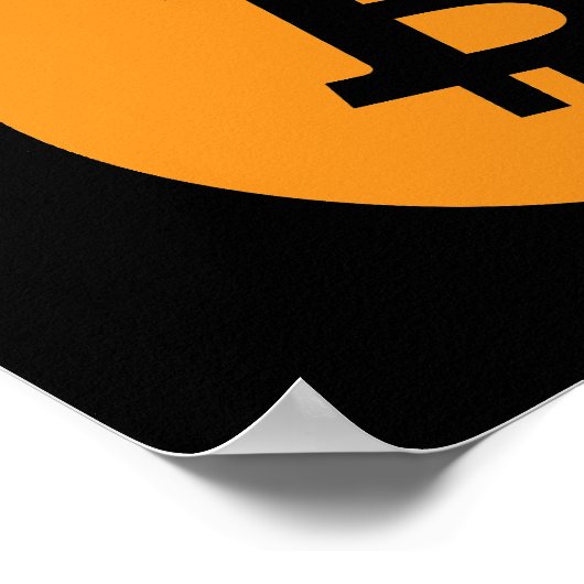 Bitcoin BTCロゴ |ポスター ポスター (角)