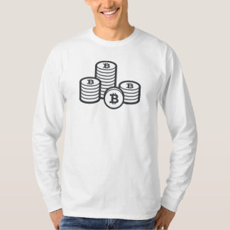 Bitcoin (BTC)の"二進"長い袖 Tシャツ