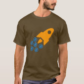 Bitcoin (BTC)ロケットのTシャツ Tシャツ (正面)