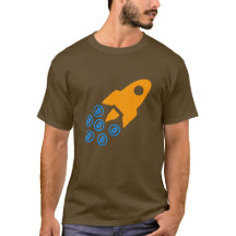 Bitcoin (BTC)ロケットのTシャツ