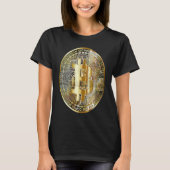 Bitcoin BTC Golden Coin Blockchain Crypto Currency Tシャツ (正面)