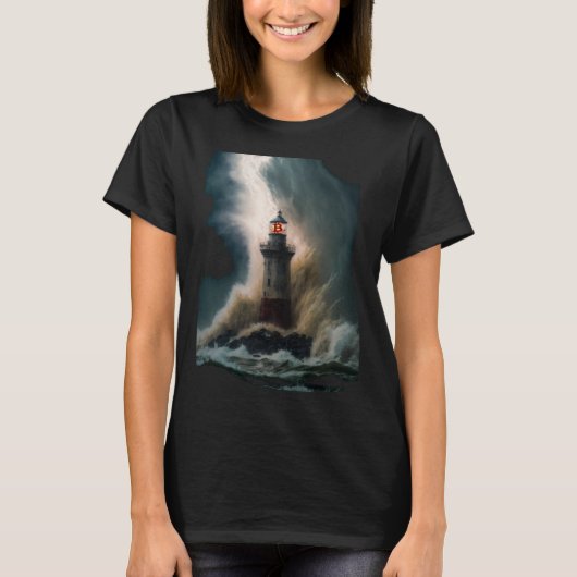 Bitcoin BTC Lighthouse Nautical Hard Money Ocean L Tシャツ (正面)