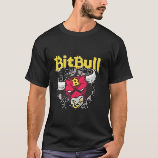 Bitcoin Bull Miner Rig懸命財布Btc Crypto Shir Tシャツ (正面)