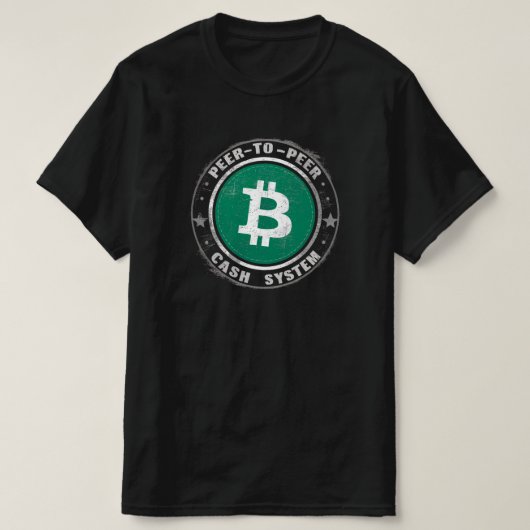 Bitcoin Cash P2P Tシャツ (デザイン正面)