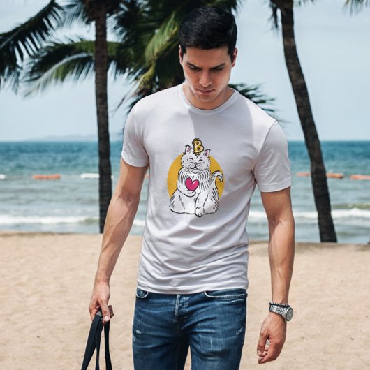 Bitcoin Cat暗号通貨 Tシャツ