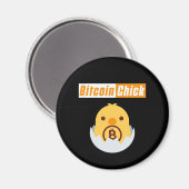 Bitcoin Chick Crypto BTC Cryptocurrency Miner Gift マグネット (正面/裏面)