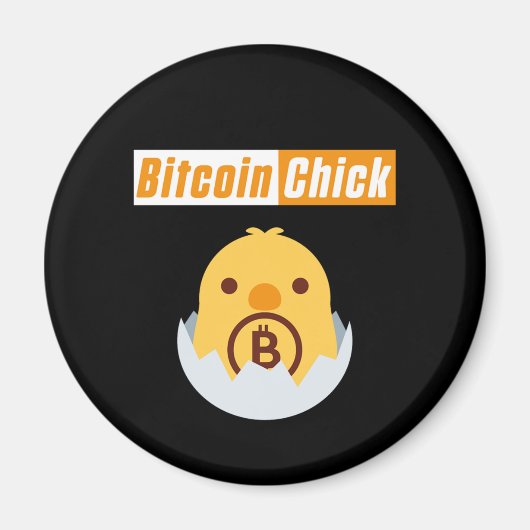 Bitcoin Chick Crypto BTC Cryptocurrency Miner Gift マグネット (正面)