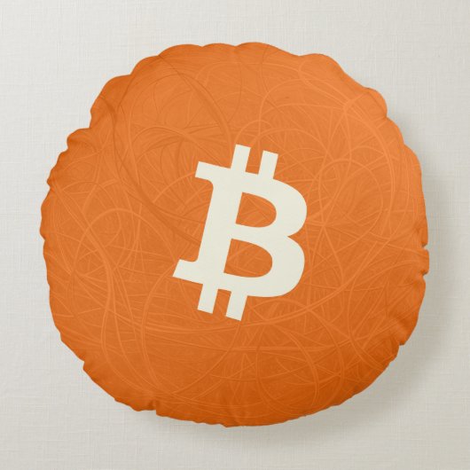 Bitcoin Classic Orange (Neuron) ラウンドクッション (正面)