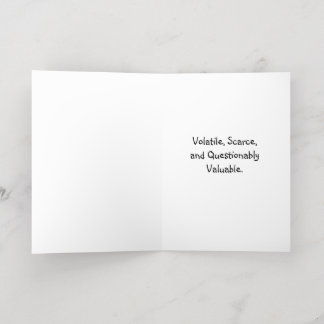 Bitcoin Cryptoの誕生日カーおもしろいドのようなエージング 箔グリーティングカード