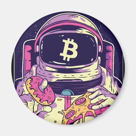 BITCOIN-Crypto宇宙飛行士 マグネット (正面)