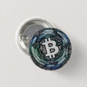 BITCOIN Crypto CoinロゴBTC Cryptocurrencyトレーダー 缶バッジ (正面&裏面)