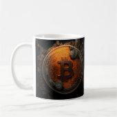 Bitcoin crypto currency design コーヒーマグカップ (左)