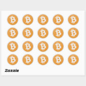 Bitcoin crypto currency round sticker ラウンドシール (シート)