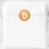 Bitcoin crypto currency round sticker ラウンドシール (バッグ)