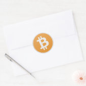 Bitcoin crypto currency round sticker ラウンドシール (封筒)
