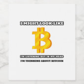 Bitcoin Cryptocurrencyは聞ない ワインラベル (シングルラベル)