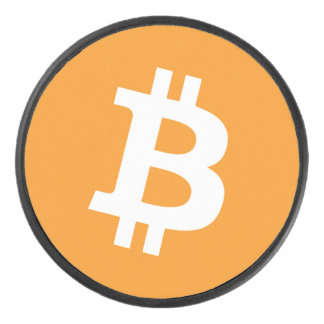 Bitcoin Cryptocurrencyロゴ アイスホッケーパック