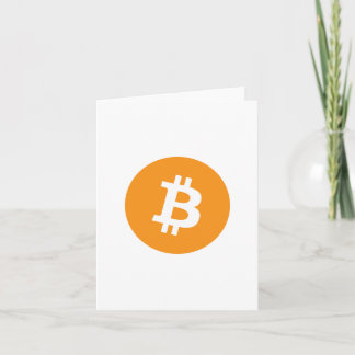 Bitcoin Cryptocurrencyロゴ カード