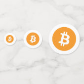 Bitcoin Cryptocurrencyロゴ コンフェッティ (正面)