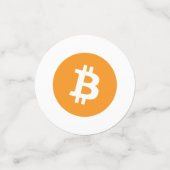 Bitcoin Cryptocurrencyロゴ コンフェッティ (スモール正面)
