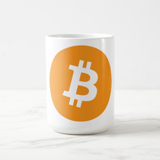 Bitcoin Cryptocurrencyロゴ コーヒーマグカップ (中央)