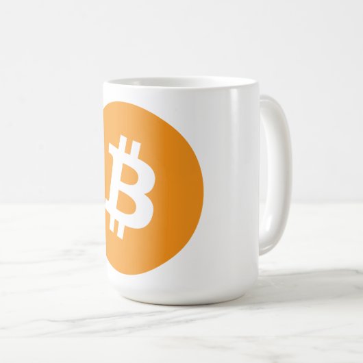 Bitcoin Cryptocurrencyロゴ コーヒーマグカップ (正面右)