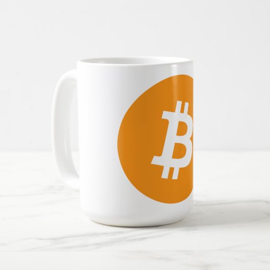 Bitcoin Cryptocurrencyロゴ コーヒーマグカップ (正面左)