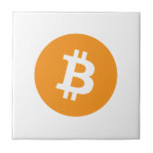 Bitcoin Cryptocurrencyロゴ タイル (正面)