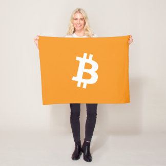 Bitcoin Cryptocurrencyロゴ フリースブランケット