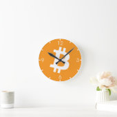 Bitcoin Cryptocurrencyロゴ ラウンド壁時計 (ホーム)