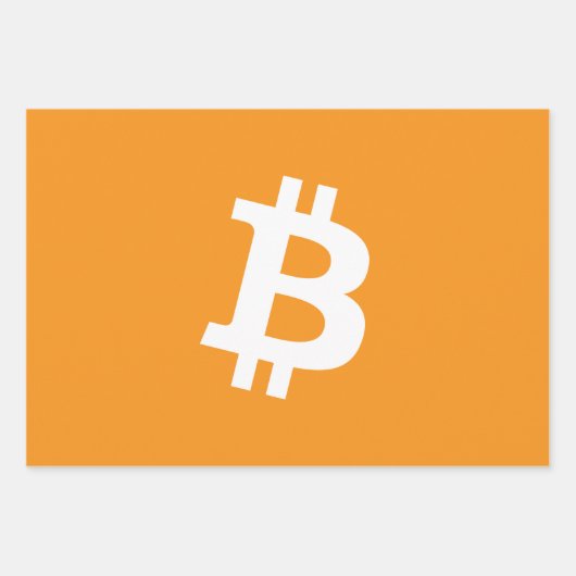 Bitcoin Cryptocurrencyロゴ ラッピングペーパーシート (正面)
