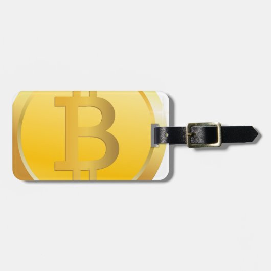 Bitcoin Cryptocurrency ラゲッジタグ (正面横)