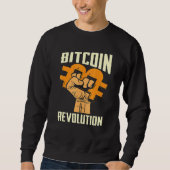 Bitcoin Cryptocurrency BTC Revolution Bitcoin Trad スウェットシャツ (正面)
