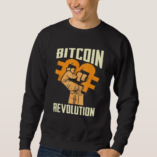 Bitcoin Cryptocurrency BTC Revolution Bitcoin Trad スウェットシャツ (正面)