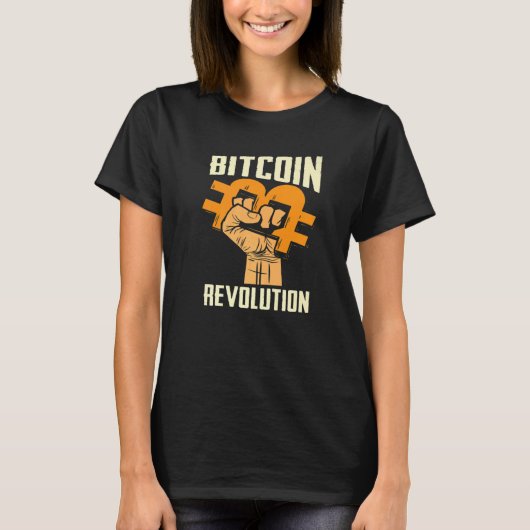 Bitcoin Cryptocurrency BTC Revolution Bitcoin Trad Tシャツ (正面)