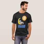 Bitcoin Cryptocurrency To The Moon Blockchain Hodl Tシャツ (正面フル)