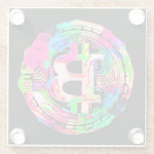 "Bitcoin Cypherpunk" 油絵 ガラスコースター (裏面)