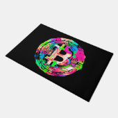 "Bitcoin Cypherpunk" 油絵 ドアマット (アングル)