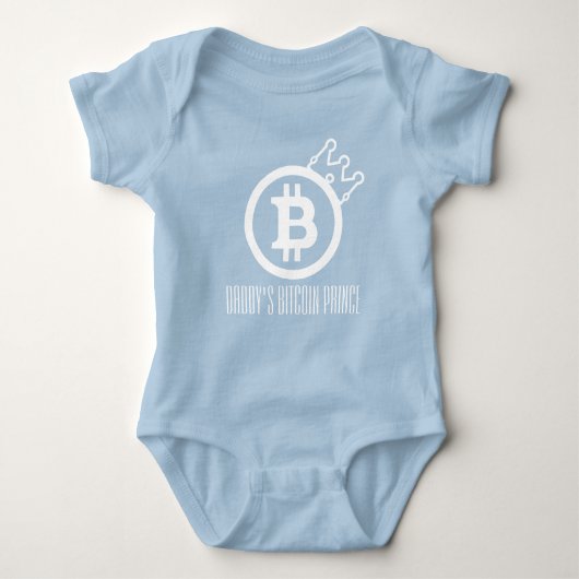 BITCOIN-Daddy's Bitcoin Prince-Onsie-Crypto ベビーボディスーツ (正面)
