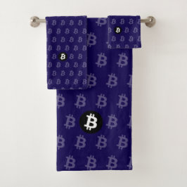 Bitcoin Dark Blue バスタオルセット