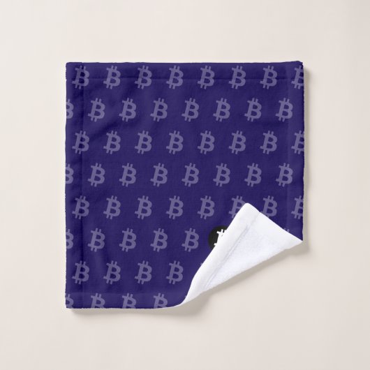 Bitcoin Dark Blue バスタオルセット (ウォッシュタオル)
