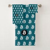 Bitcoin Dark Teal バスタオルセット (インサイチュ)