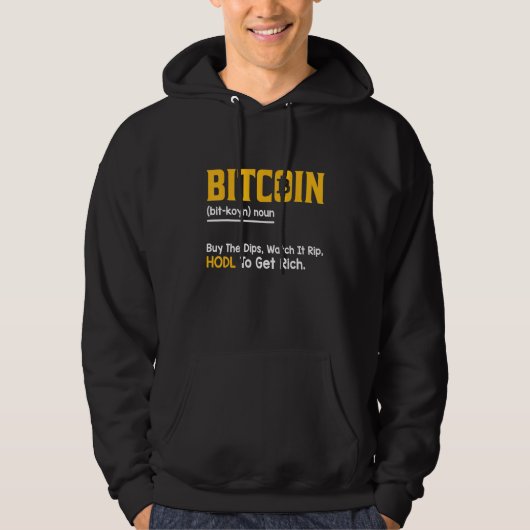 Bitcoin Definition Crypto Invest Quote パーカ (正面)