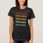 Bitcoin Diamond Crypto Rainbow Text Tシャツ (正面)