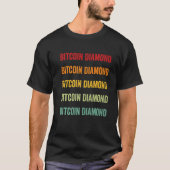Bitcoin Diamond Crypto Rainbow Text Tシャツ (正面)
